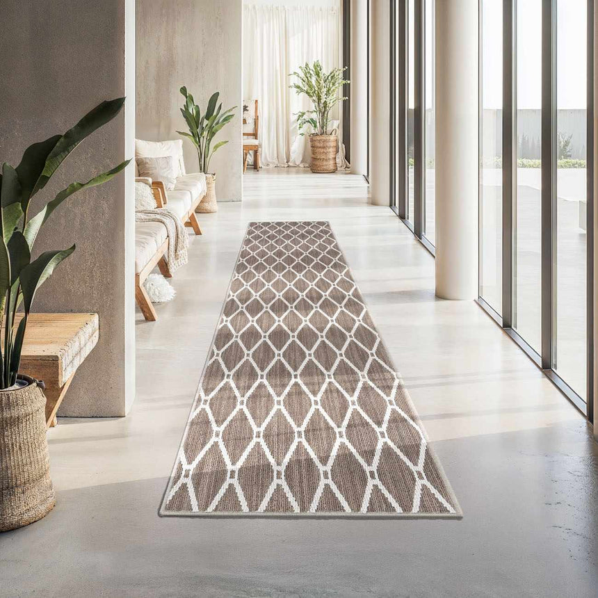 Leilani Brown Cut and Sew Custom Runner Rug