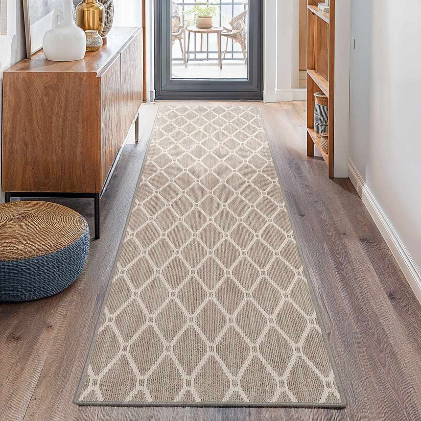 Leilani Light Brown Cut and Sew Custom Runner Rug