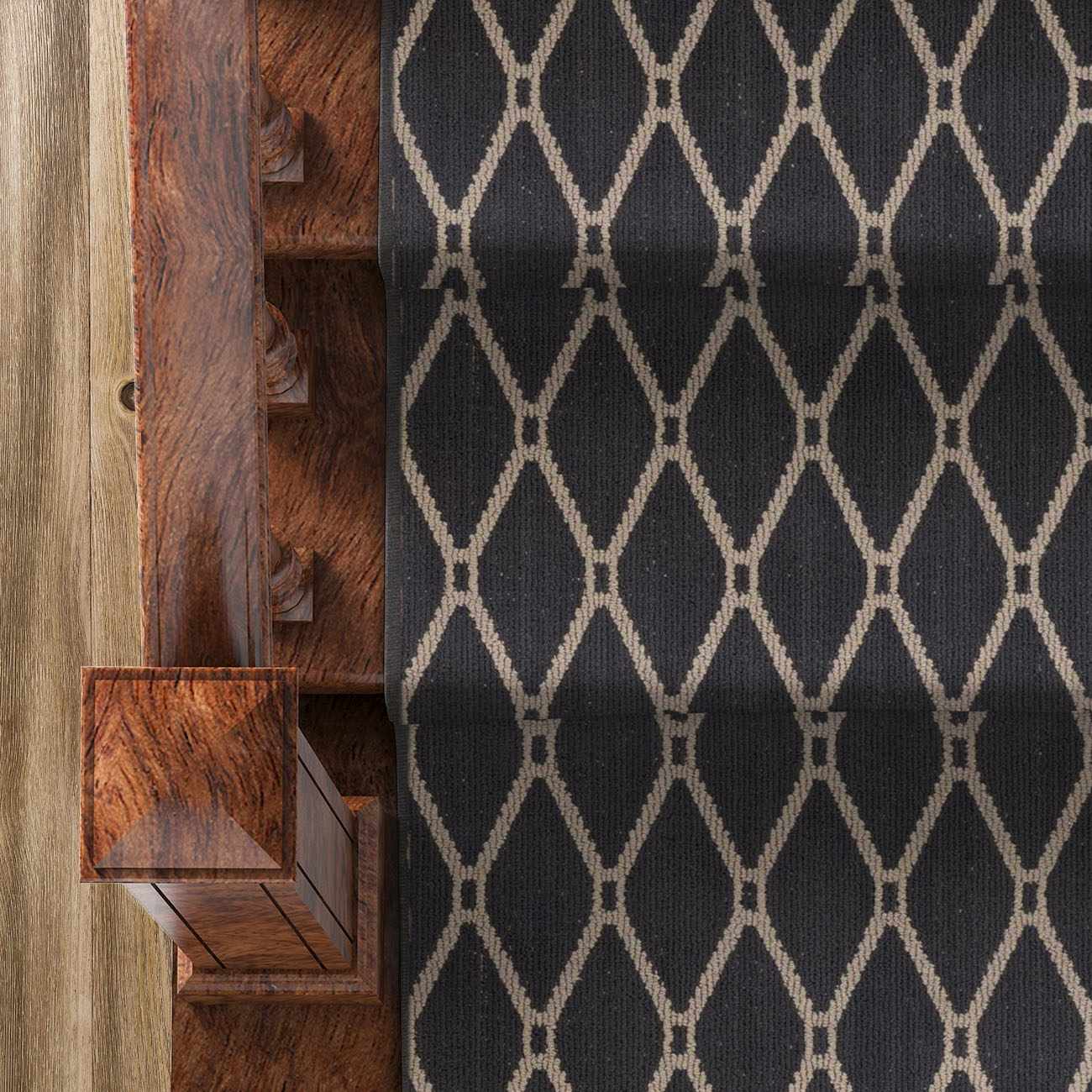 Leilani Black Cut and Sew Custom Runner Rug