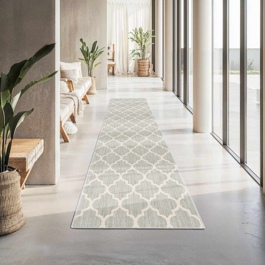 Leora Blue Cut and Sew Custom Runner Rug