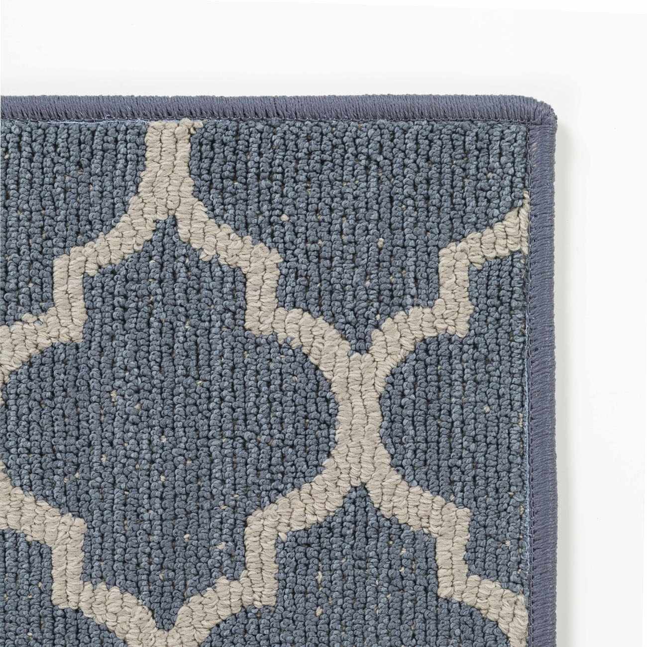 Leora Dark Blue Cut and Sew Custom Runner Rug