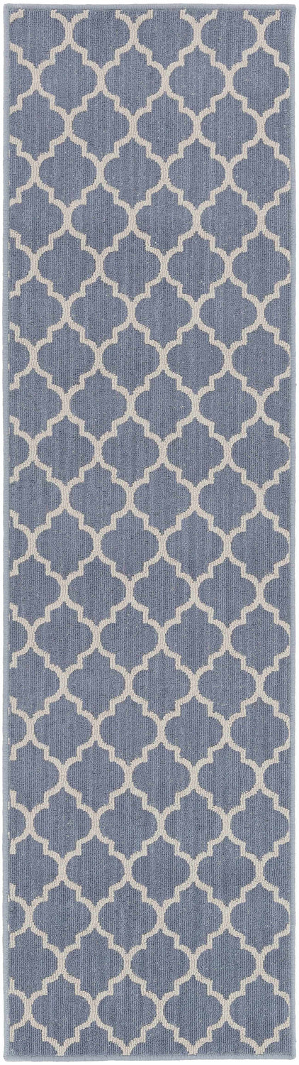 Leora Dark Blue Cut and Sew Custom Runner Rug