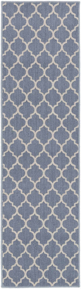 Leora Dark Blue Cut and Sew Custom Runner Rug