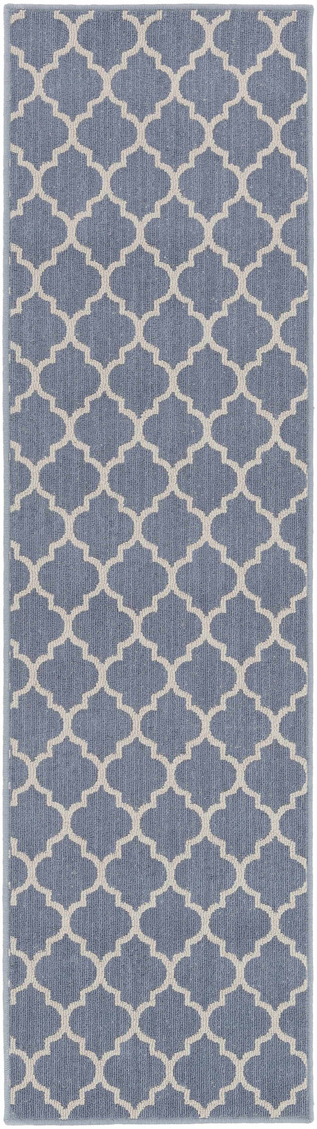 Leora Dark Blue Cut and Sew Custom Runner Rug