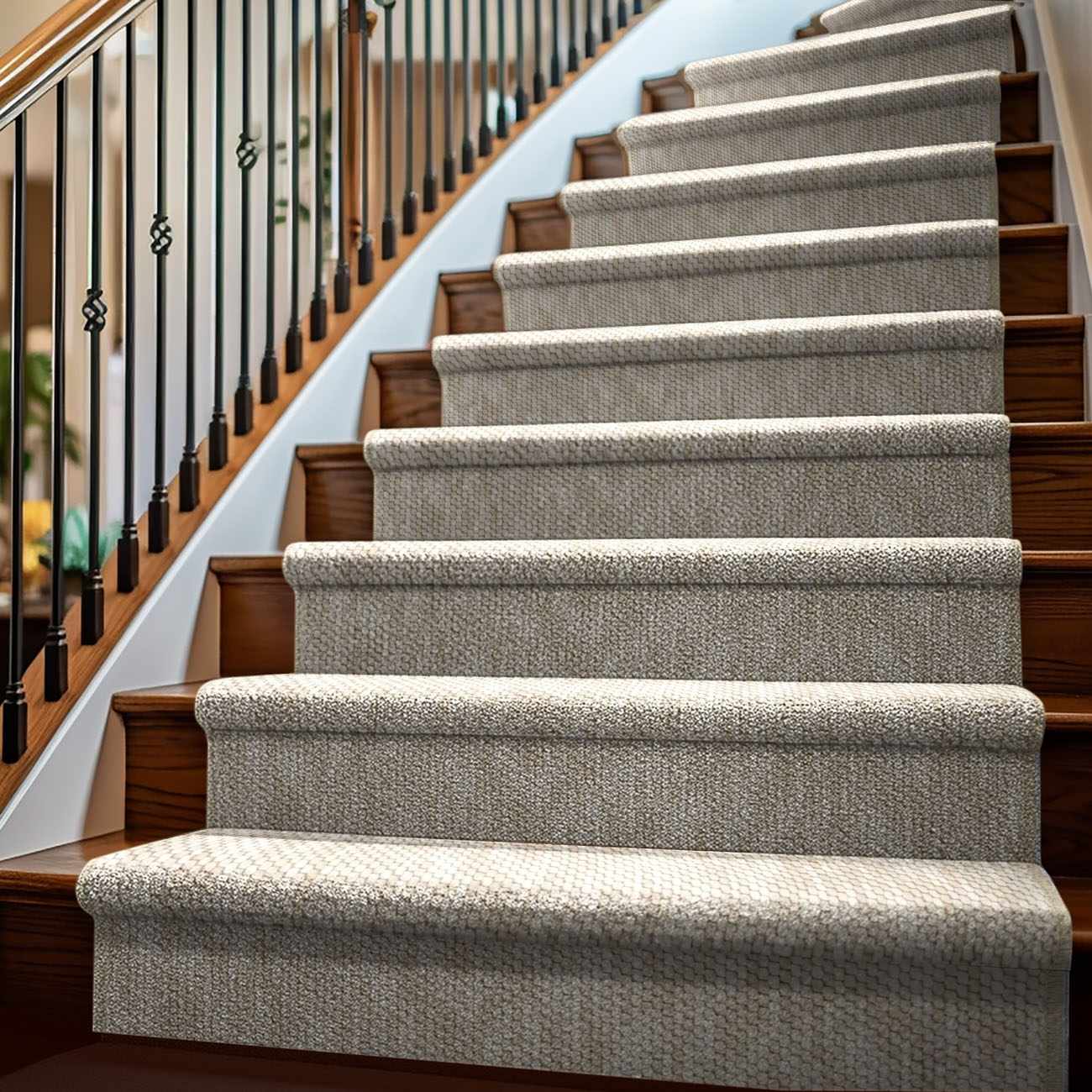 Lucca Beige Cut and Sew Custom Runner Rug