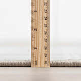 Oretha Light Gray Checkered Cut and Sew Custom Runner Rug