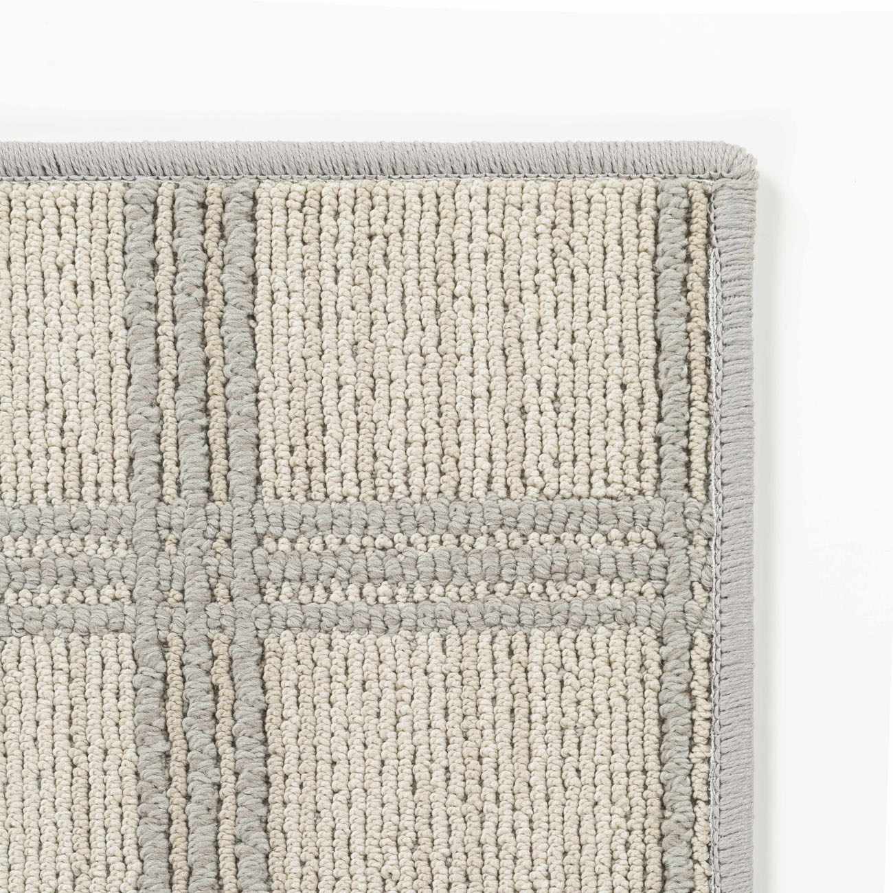 Oretha Off White Checkered Cut and Sew Custom Runner Rug