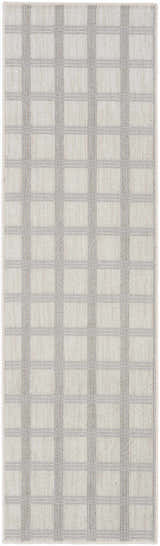 Oretha Off White Checkered Cut and Sew Custom Runner Rug