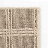 Oretha Dark Beige Checkered Cut and Sew Custom Runner Rug