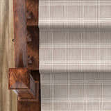 Oretha Dark Beige Checkered Cut and Sew Custom Runner Rug