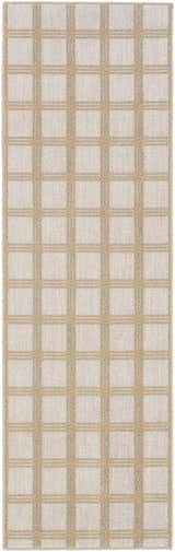 Oretha Cream Checkered Cut and Sew Custom Runner Rug
