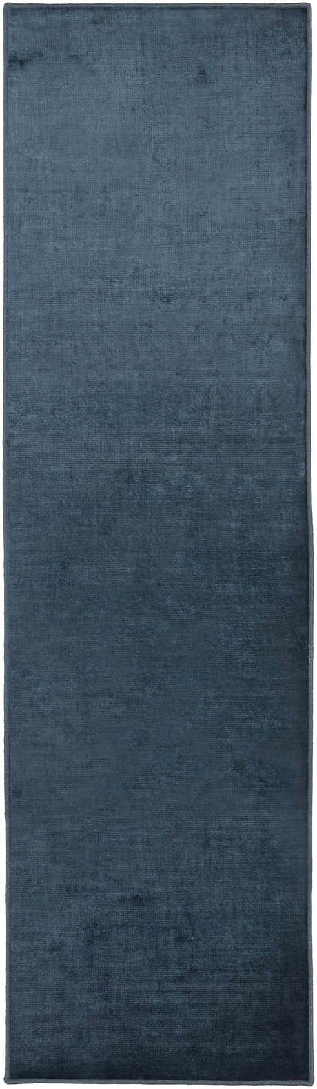 Pamela Dark Blue Hand Loomed Cut and Sew Custom Runner Rug