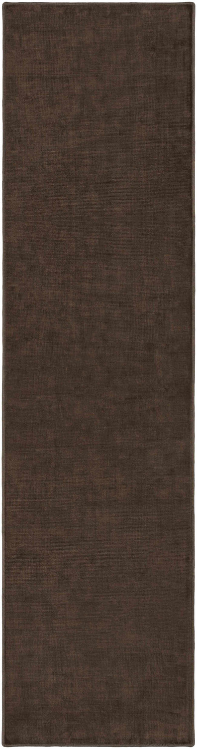 Pamela Dark Brown Hand Loomed Cut and Sew Custom Runner Rug