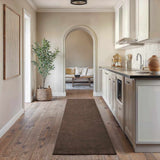 Pamela Dark Brown Hand Loomed Cut and Sew Custom Runner Rug