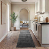 Pamela Black Hand Loomed Cut and Sew Custom Runner Rug