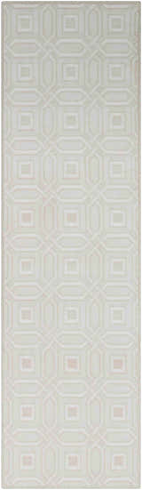 Patrick Off White Geometric Cut and Sew Custom Runner Rug