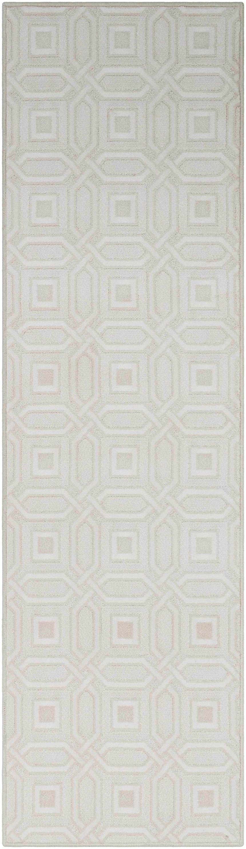 Patrick Off White Geometric Cut and Sew Custom Runner Rug