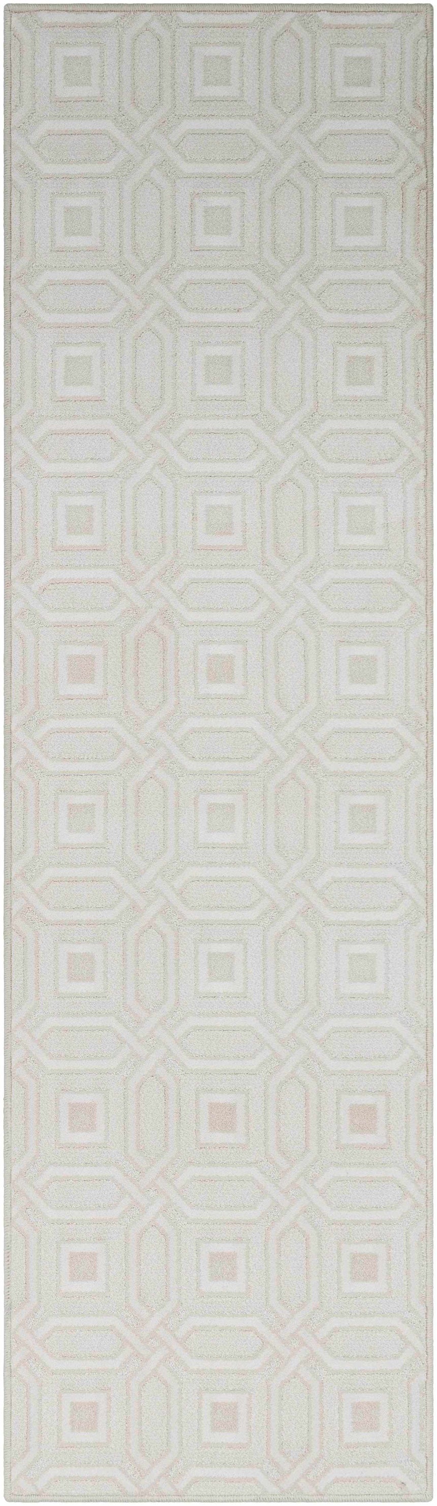 Patrick Off White Geometric Cut and Sew Custom Runner Rug