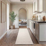 Patrick Beige Geometric Cut and Sew Custom Runner Rug