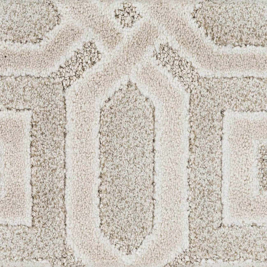 Patrick Beige Geometric Cut and Sew Custom Runner Rug