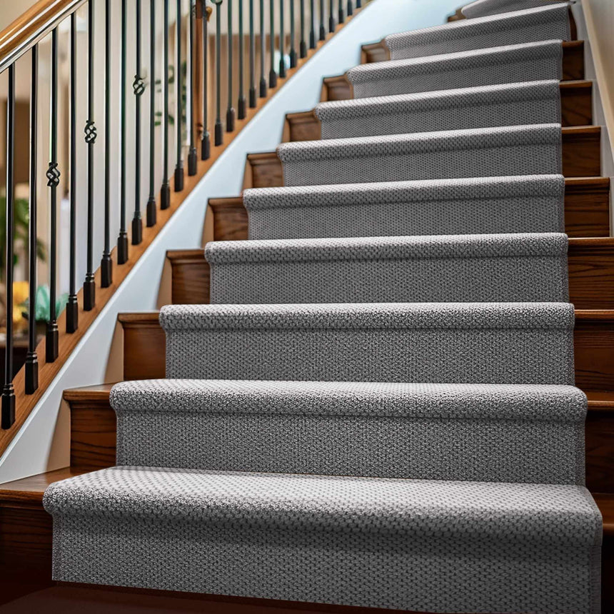 Serap Gray Cut and Sew Custom Runner Rug