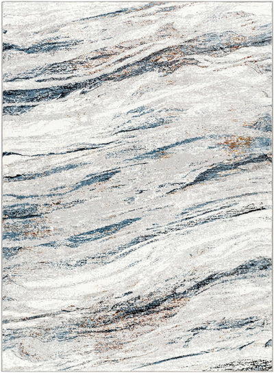 Sample Glain Gray & Blue Marble Area Rug