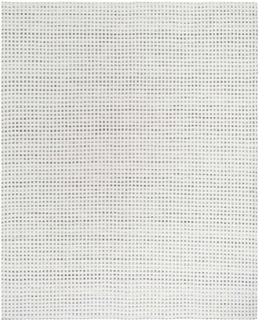 Close-up of the Bence Cream & Gray Area Rug showing its woven texture and subtle geometric pattern. Design-Rectangle-810