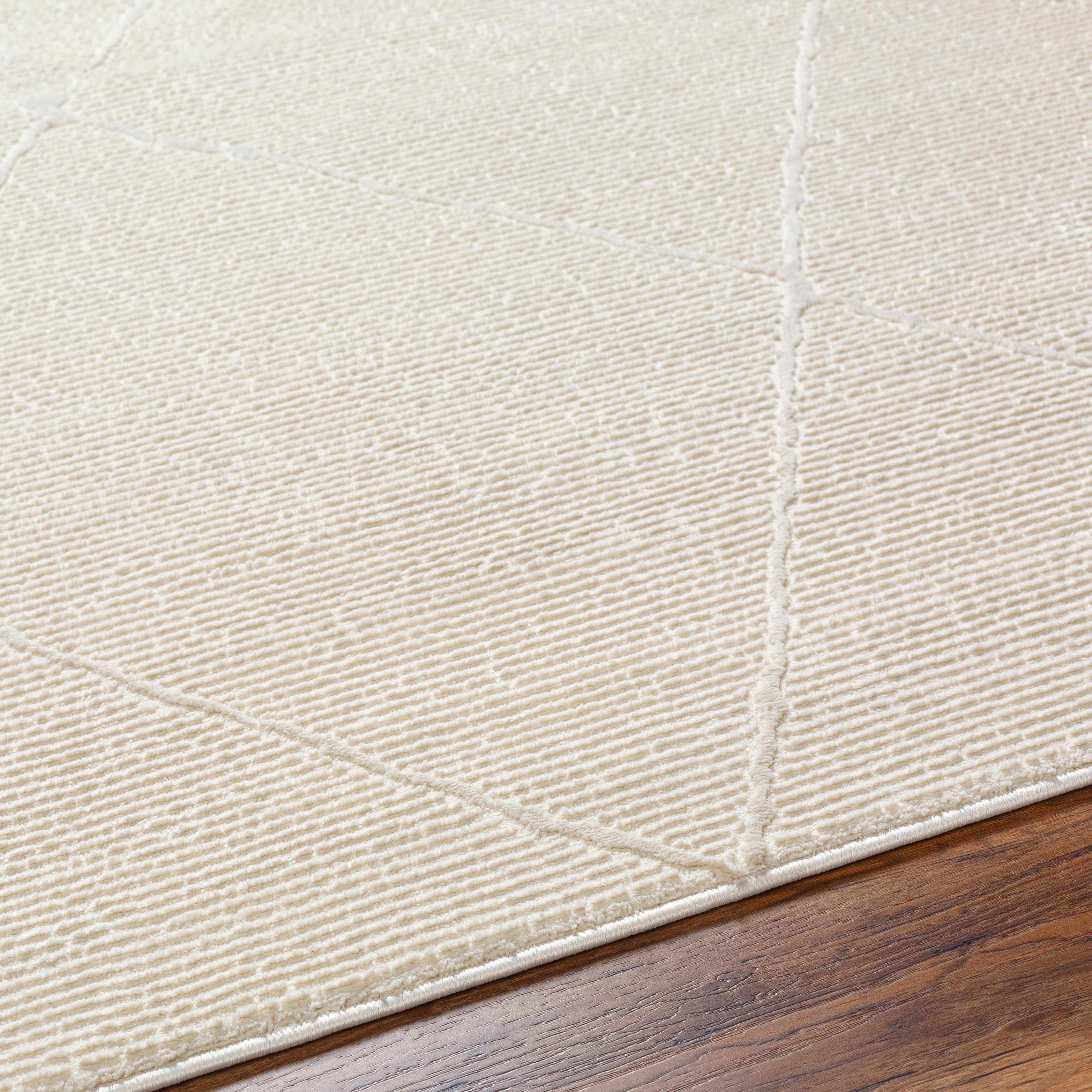 Aldis Cream Plush Textured Washable Rug – Boutique Rugs