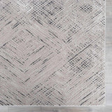 Garza Diamond Textured Washable Rug