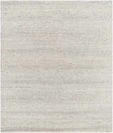 Close-up of the Salvo Luxury hand woven wool area rug. Cream and ivory natural fiber weave texture. Design-Rectangle