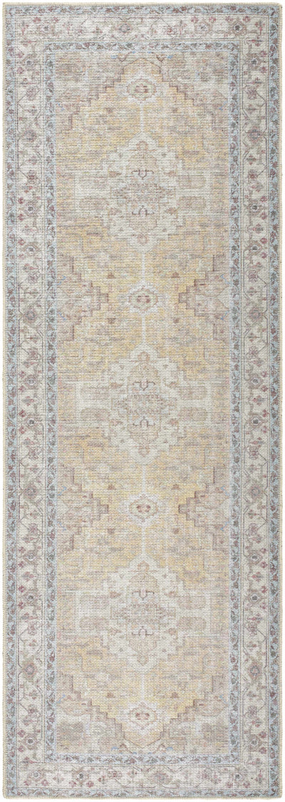 Reza Mustard Washable Area Rug