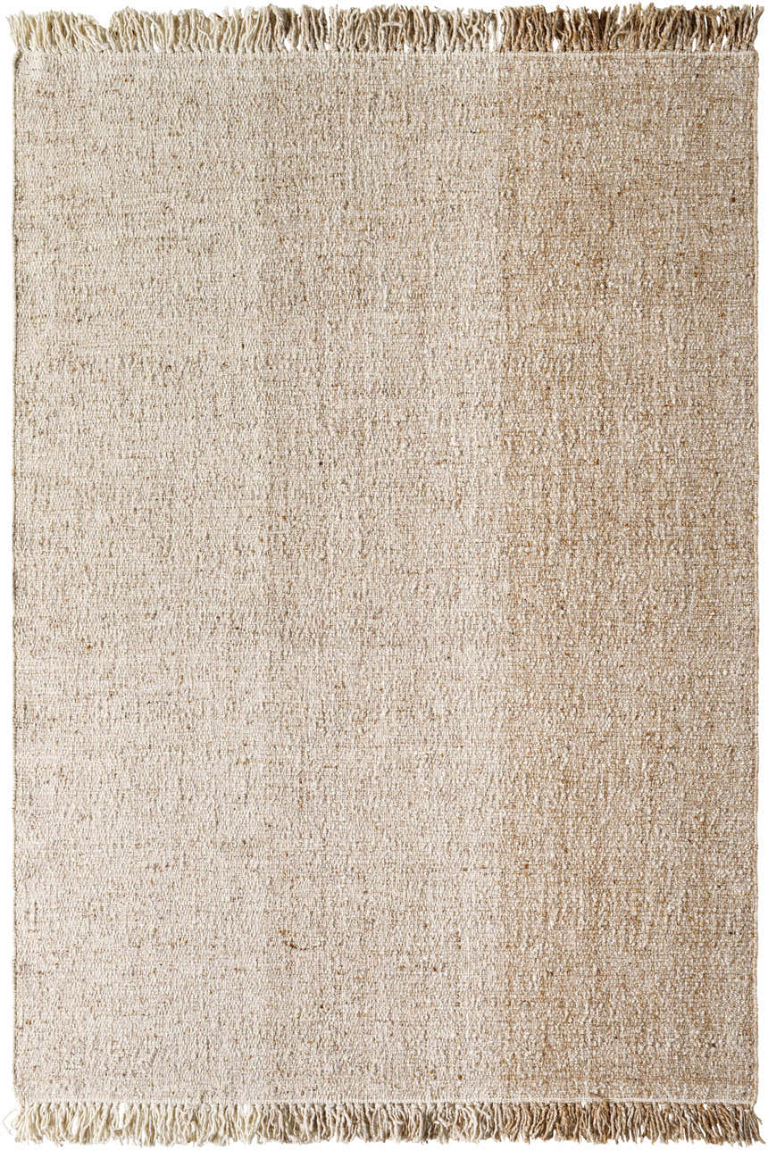 Sample Penha Beige Monochrome Wool Area Rug - Clearance