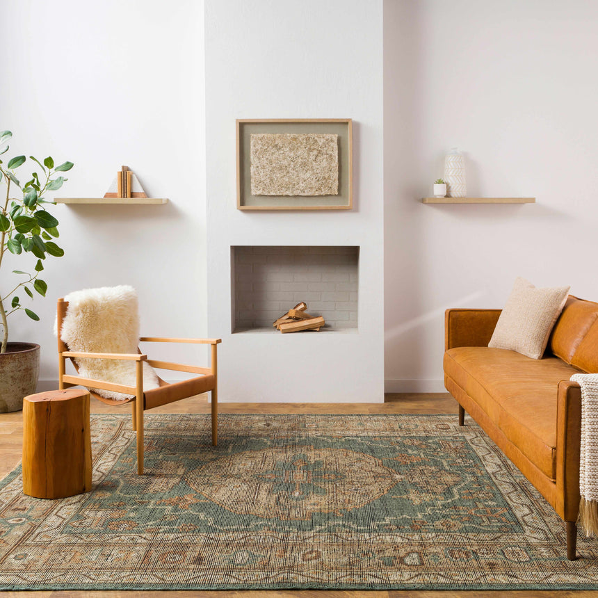 Sage Meja Premium Hand Knotted Wool Rug