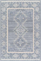 Sample Alena Gray Blue Wool Blend Area Rug - Clearance