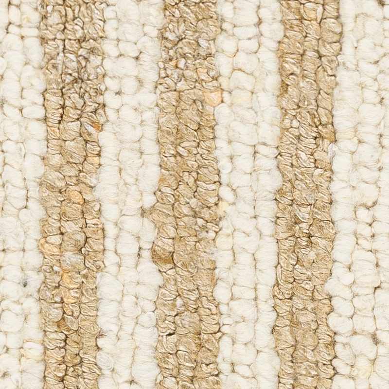 Sample Saku Cream Striped Wool Rug - Clearance