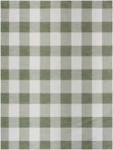 Sample Meris Olive Green Plaid Area Rug - Clearance
