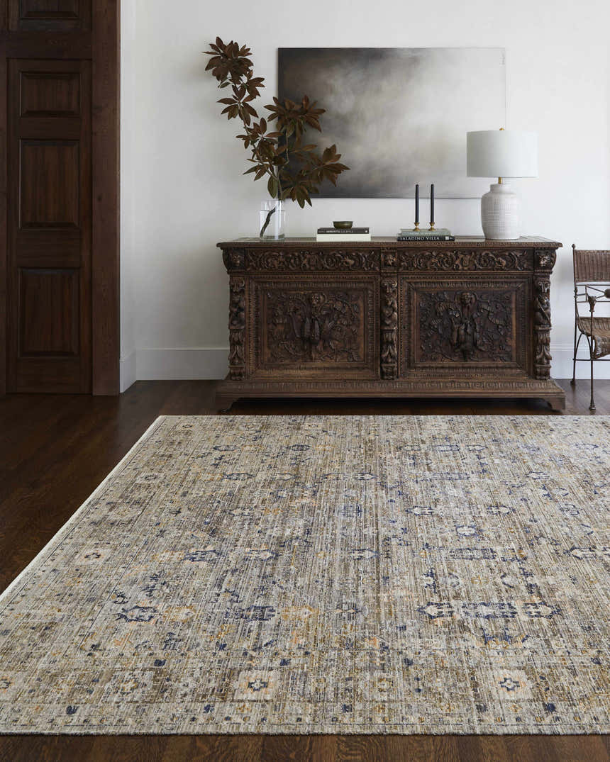 Sample Margaret Damask Brown Washable Area Rug - Becki Owens x Livabliss