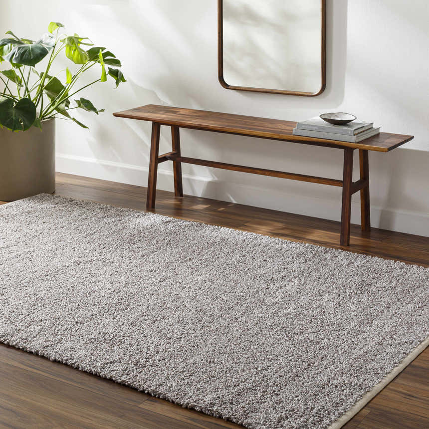 Sample Kamil Gray Solid Area Rug - Clearance