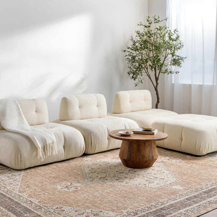Sample Lila Medallion Tan Area Rug
