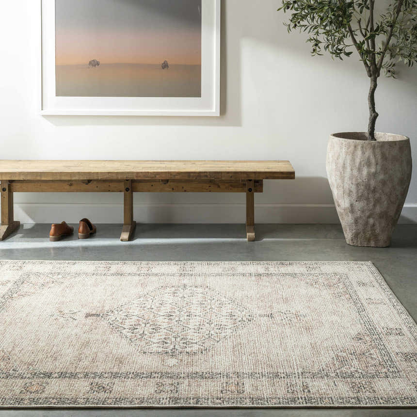 Sample Lila Medallion Brown Area Rug