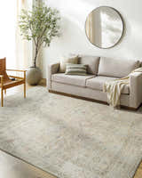 Sample Marlene Damask Light Brown Area Rug - Becki Owens x Livabliss
