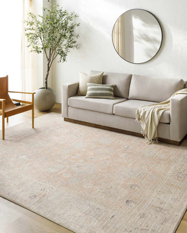 Sample Marlene Damask Blush Area Rug - Livabliss x Becki Owens