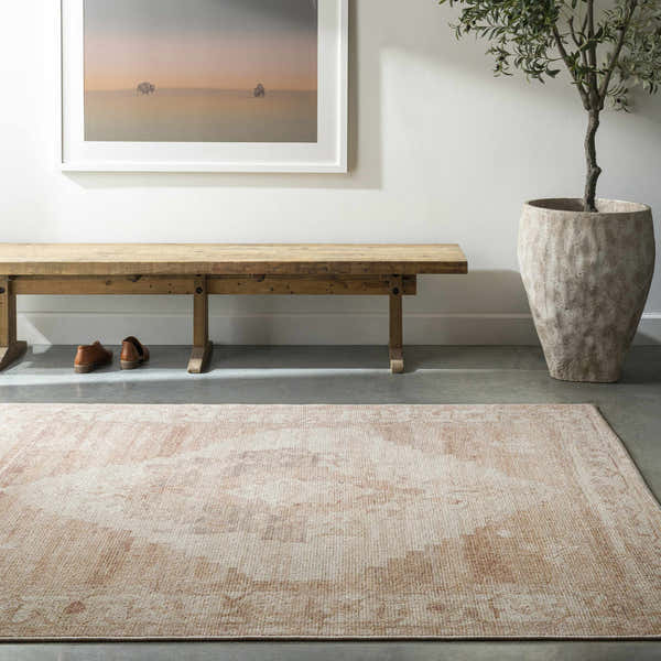 Sample Luca Medallion Dusty Pink Area Rug