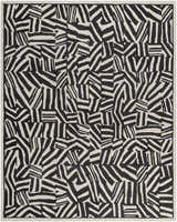 Made to Order Custom Size Avian Black Wool Area Rug