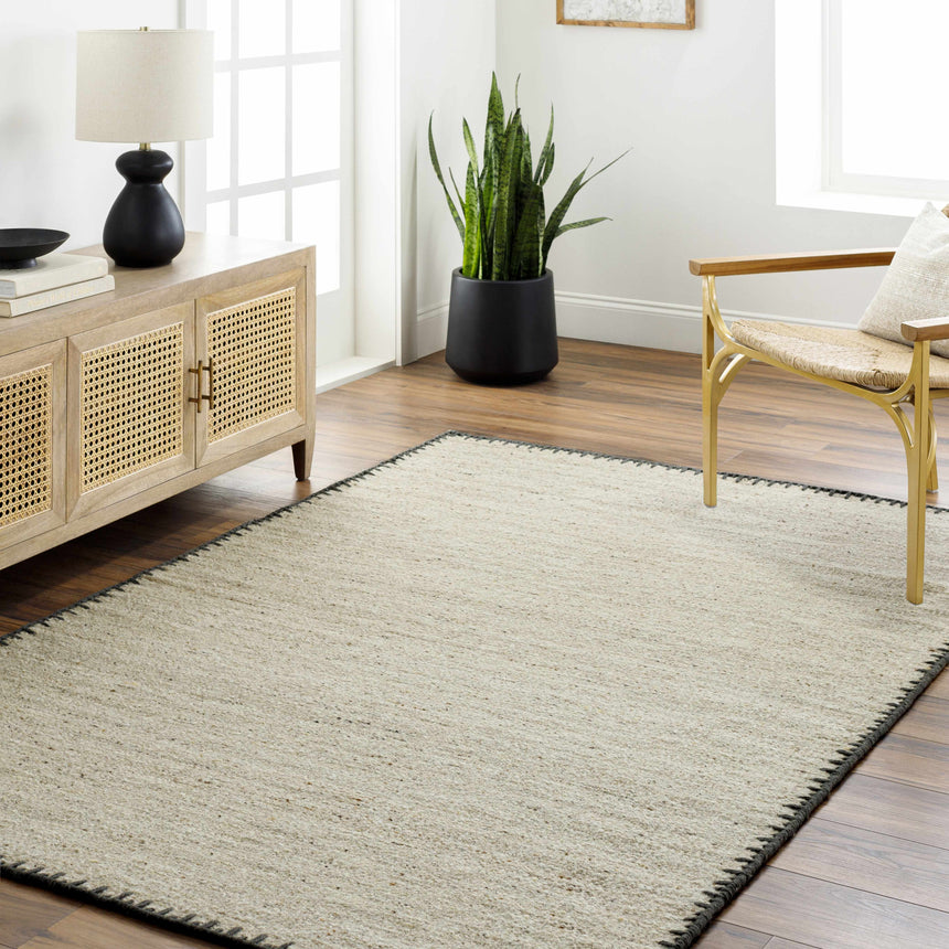 Made to Order Custom Size Ayumu Beige Hand Woven Wool Area Rug