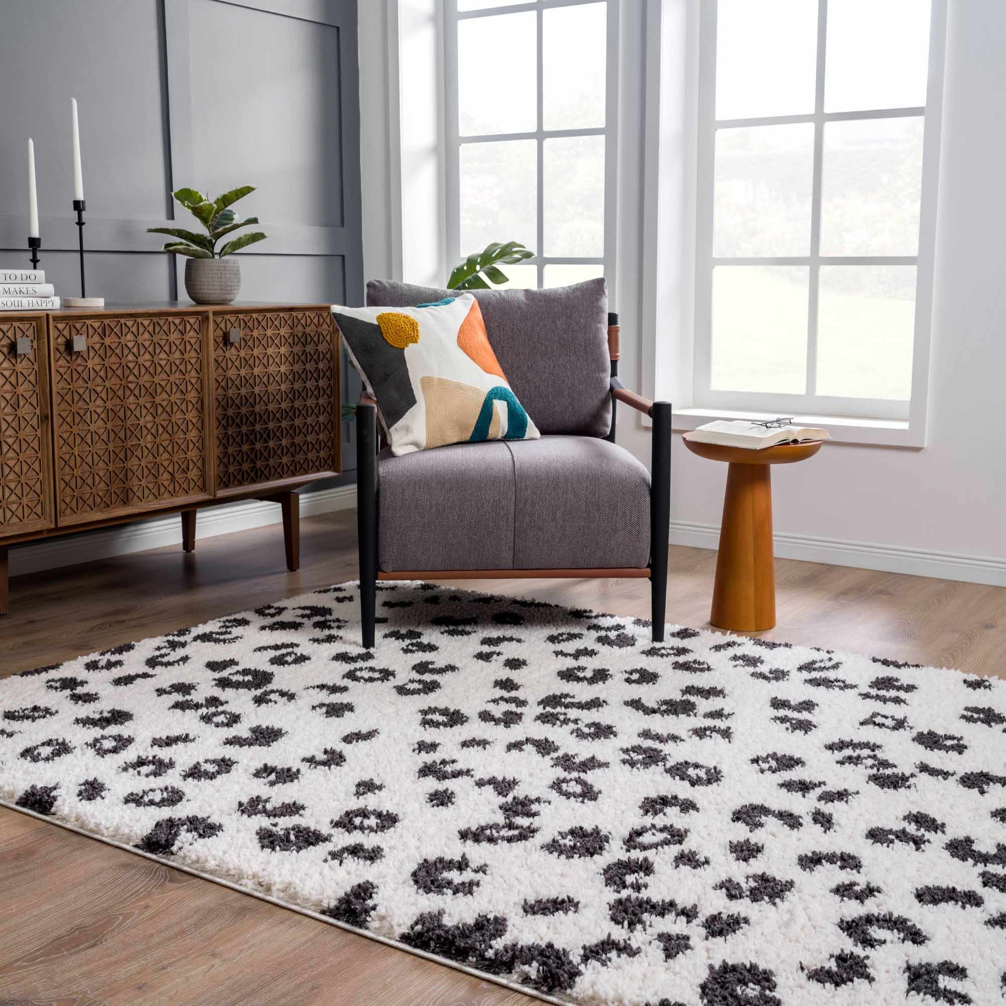 Zhen Black Spots Leopard Rug - Clearance – Boutique Rugs