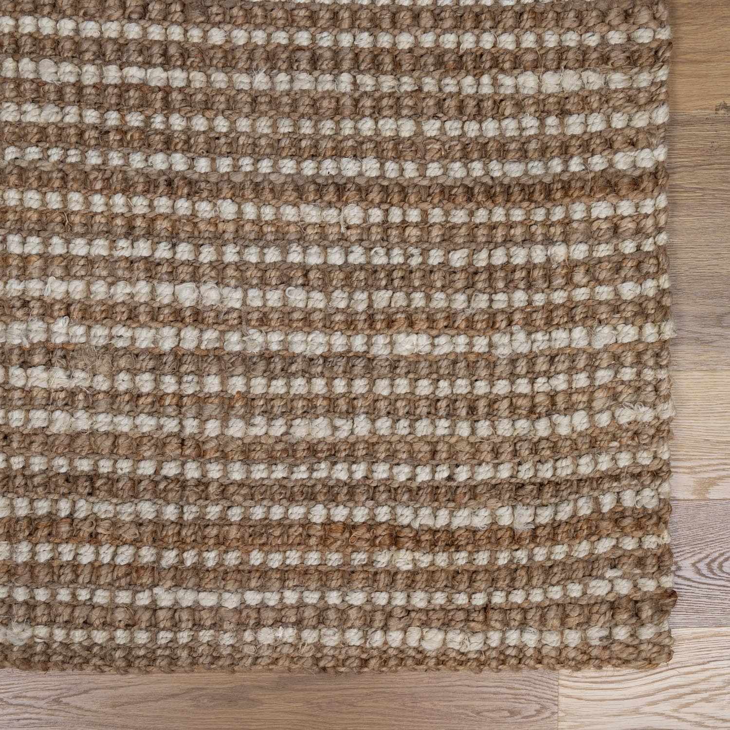 Made to Order Custom Size Ambel Tan Camel Jute Rug