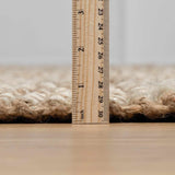 Made to Order Custom Size Ambel Tan Camel Jute Rug