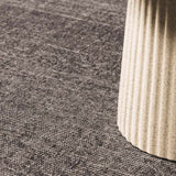 Ailie Bordered Charcoal Wool Rug