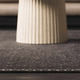 Ailie Bordered Charcoal Wool Rug